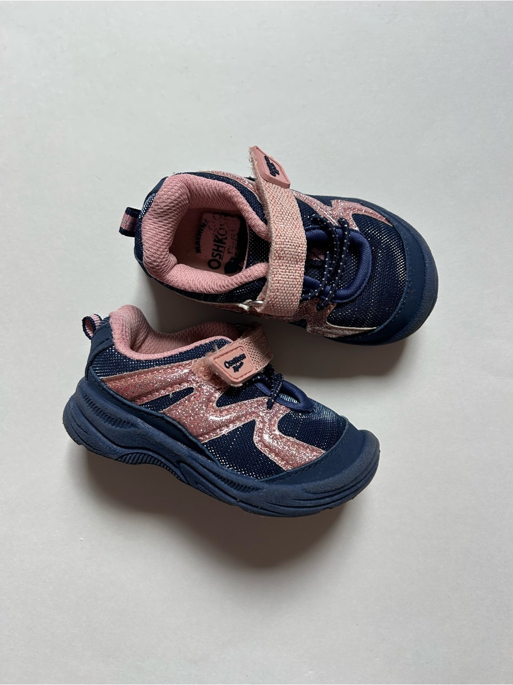 2/$23 OshKosh B'gosh Navy & Pink Baby Sneakers